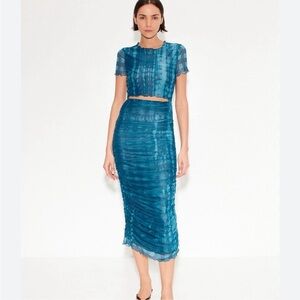 Simon Miller Leo mesh blue midi dress